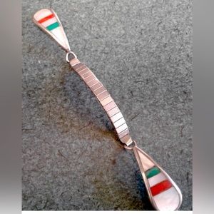 Native American Zuni Vintage Multi Stone Watch Tips